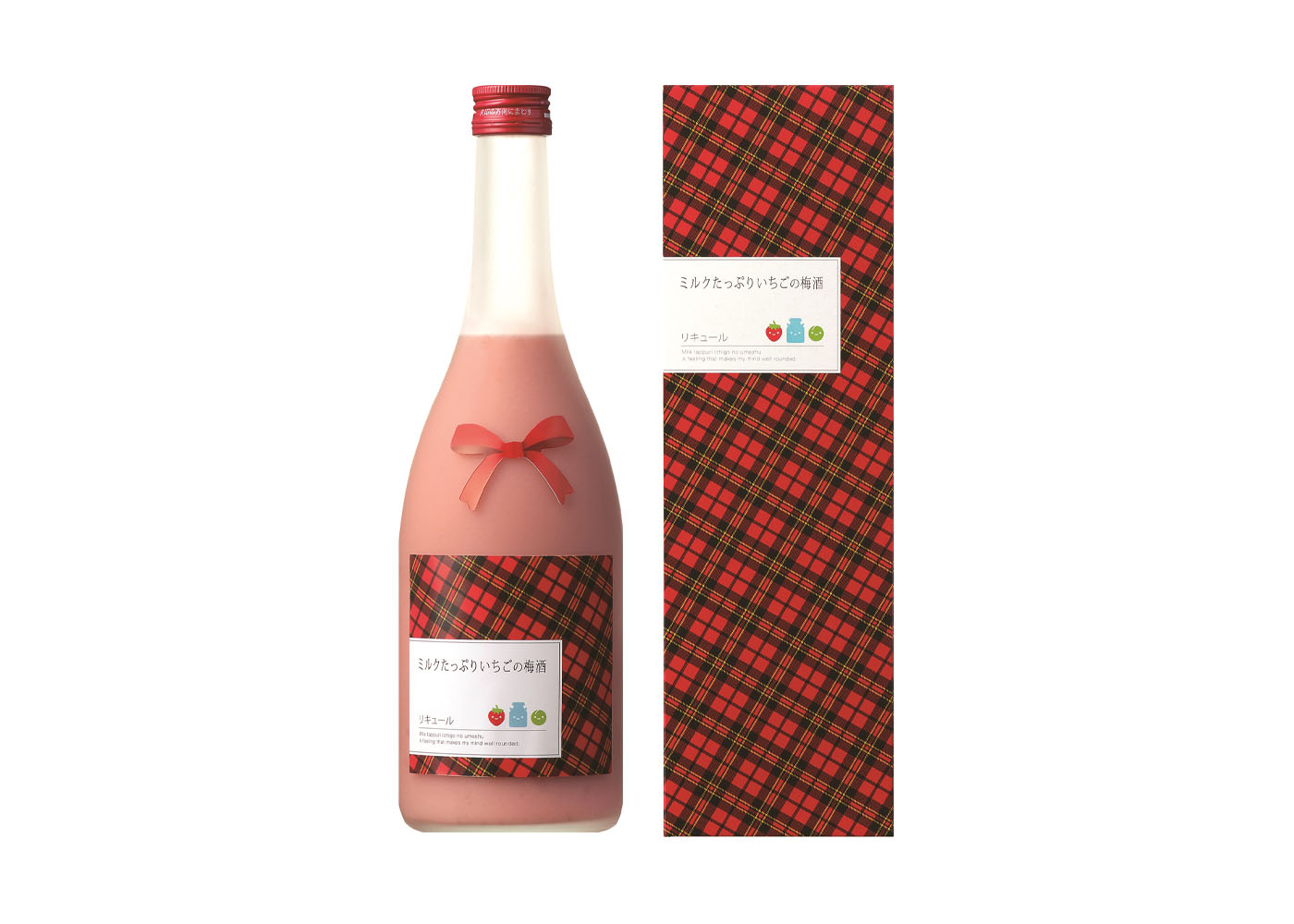 ミルクたっぷりいちごの梅酒